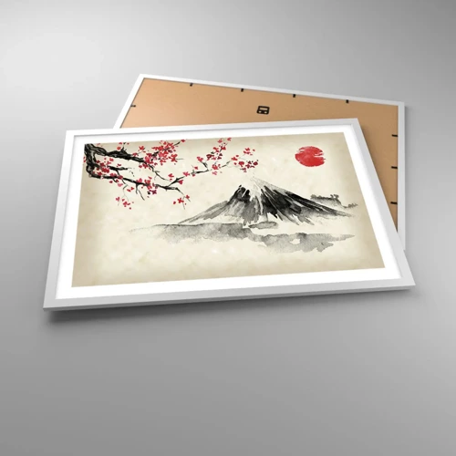 Poster in einem weißen Rahmen - Liebe Japan - 70x50 cm