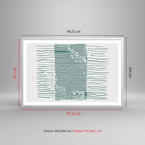 Poster in einem weißen Rahmen - Marine Abstraktion - 91x61 cm