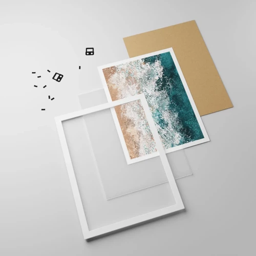 Poster in einem weißen Rahmen - Meeresgeschichten - 40x50 cm