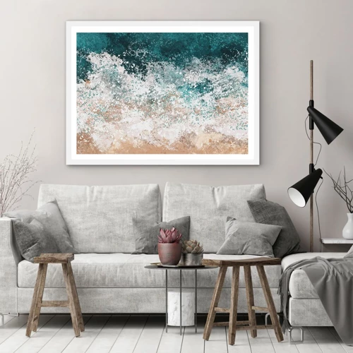 Poster in einem weißen Rahmen - Meeresgeschichten - 50x40 cm