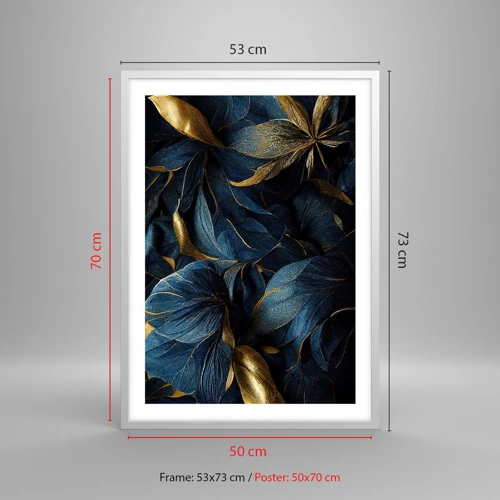 Poster in einem weißen Rahmen - Mit Gold gefüttert - 50x70 cm