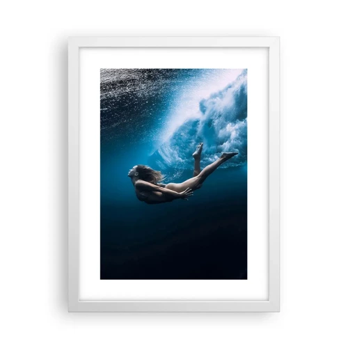 Poster in einem weißen Rahmen - Moderne Meerjungfrau - 30x40 cm