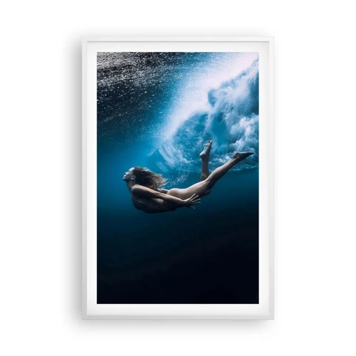 Poster in einem weißen Rahmen - Moderne Meerjungfrau - 61x91 cm