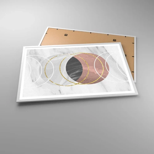 Poster in einem weißen Rahmen - Musik der Sphären - 91x61 cm