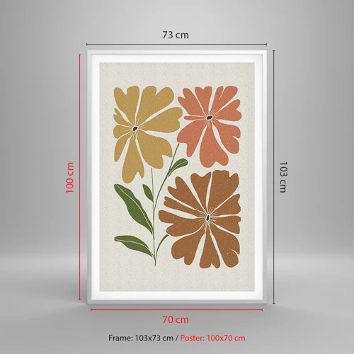 Poster in einem weißen Rahmen - Natur und Geometrie - 70x100 cm