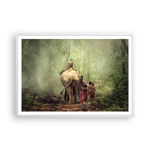 Poster in einem weißen Rahmen - Neues Dschungelbuch - 100x70 cm