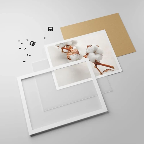 Poster in einem weißen Rahmen - Nur umarmen - 40x30 cm