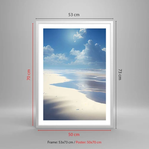 Poster in einem weißen Rahmen - Paradiesischer Urlaub - 50x70 cm