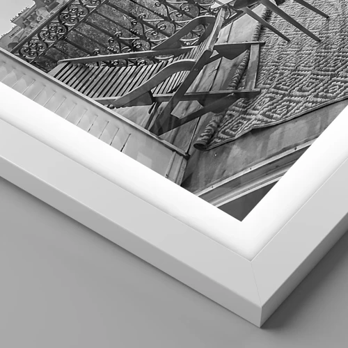 Poster in einem weißen Rahmen - Pariser Nachmittag - 100x70 cm