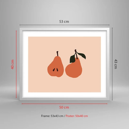 Poster in einem weißen Rahmen - Pure Süße - 50x40 cm