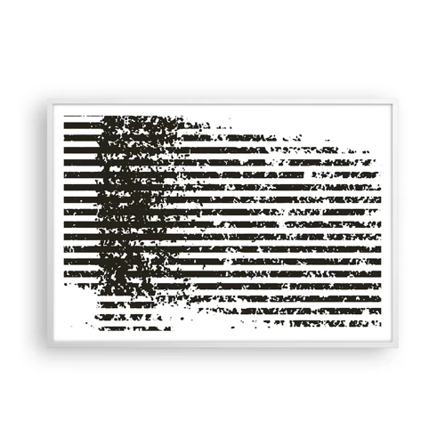 Poster in einem weißen Rahmen - Rhythmus und Rauschen - 100x70 cm