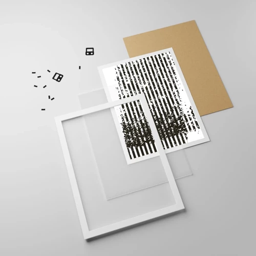 Poster in einem weißen Rahmen - Rhythmus und Rauschen - 30x40 cm