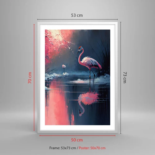 Poster in einem weißen Rahmen - Rückzugsort für Vögel - 50x70 cm