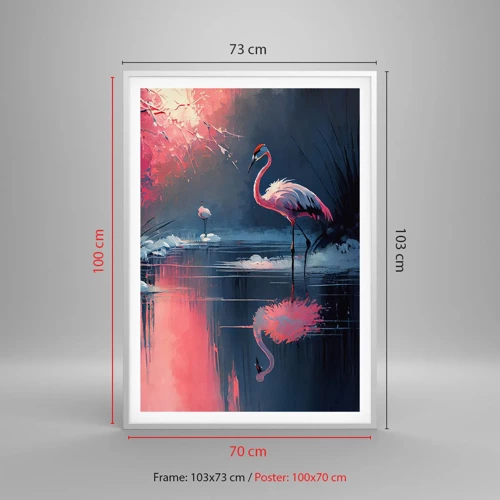 Poster in einem weißen Rahmen - Rückzugsort für Vögel - 70x100 cm
