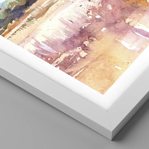 Poster in einem weißen Rahmen - Savannah-Farben - 40x50 cm