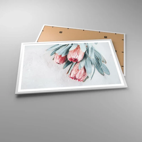 Poster in einem weißen Rahmen - Schämen sich für ihre eigene Schönheit - 91x61 cm