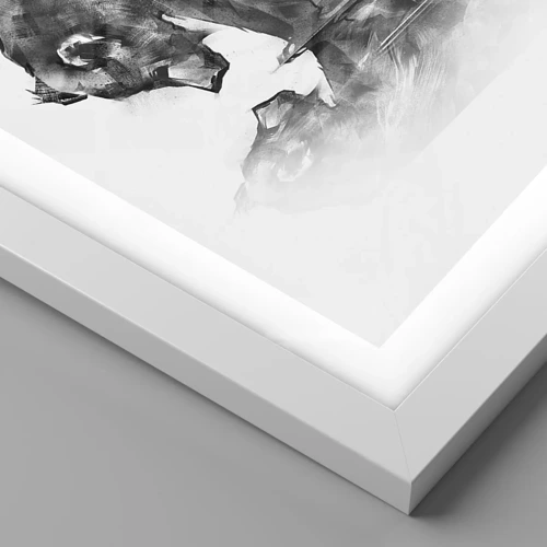 Poster in einem weißen Rahmen - Schön, jemanden in der Nähe zu sehen - 70x50 cm