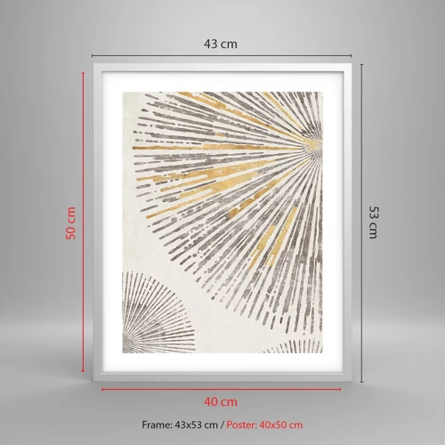 Poster in einem weißen Rahmen - Schönheit des Strahls - 40x50 cm