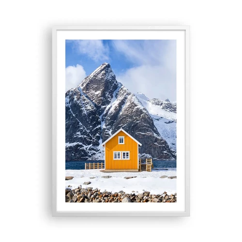 Poster in einem weißen Rahmen - Skandinavische Feiertage - 50x70 cm