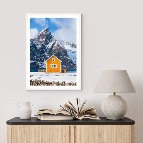 Poster in einem weißen Rahmen - Skandinavische Feiertage - 50x70 cm