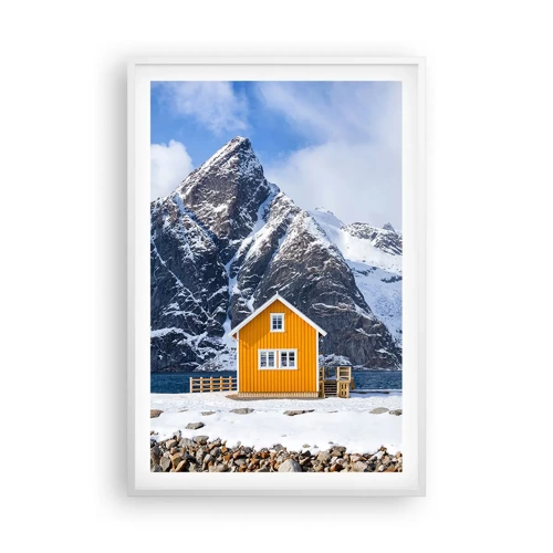Poster in einem weißen Rahmen - Skandinavische Feiertage - 61x91 cm