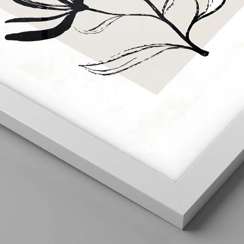 Poster in einem weißen Rahmen - Skizze für das Herbarium - 70x50 cm