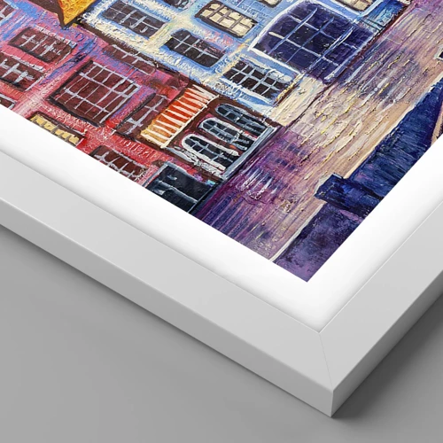 Poster in einem weißen Rahmen - Stadt wie aus einem Märchen - 50x70 cm