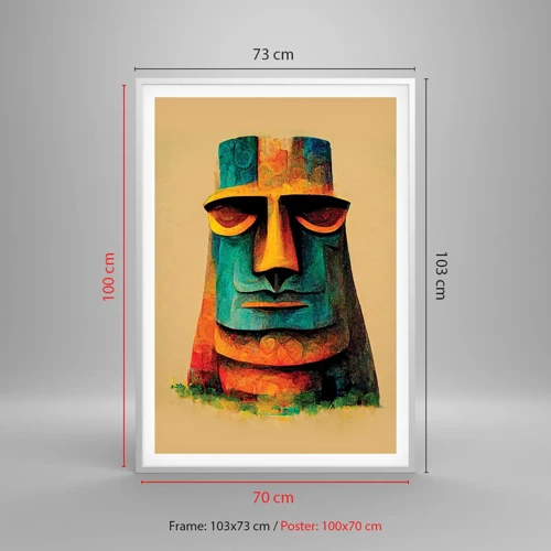 Poster in einem weißen Rahmen - Statuenhaft und sympathisch - 70x100 cm