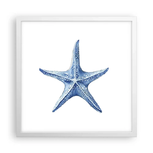 Poster in einem weißen Rahmen - Stern des Meeres - 40x40 cm