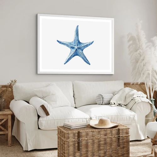 Poster in einem weißen Rahmen - Stern des Meeres - 50x40 cm
