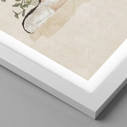 Poster in einem weißen Rahmen - Südländische Schönheit - 40x40 cm