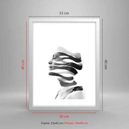Poster in einem weißen Rahmen - Surreales Porträt - 30x40 cm