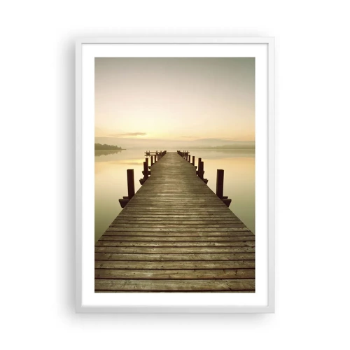 Poster in einem weißen Rahmen - Tagesanbruch, Morgendämmerung, Licht - 50x70 cm