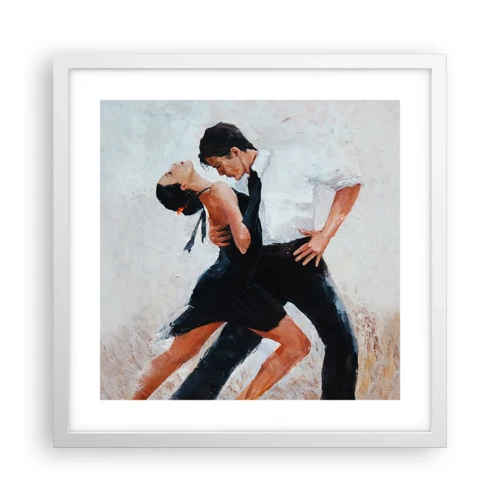 Poster in einem weißen Rahmen - Tango meiner Träume und Träume - 40x40 cm
