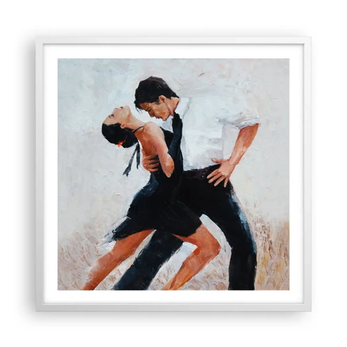 Poster in einem weißen Rahmen - Tango meiner Träume und Träume - 60x60 cm