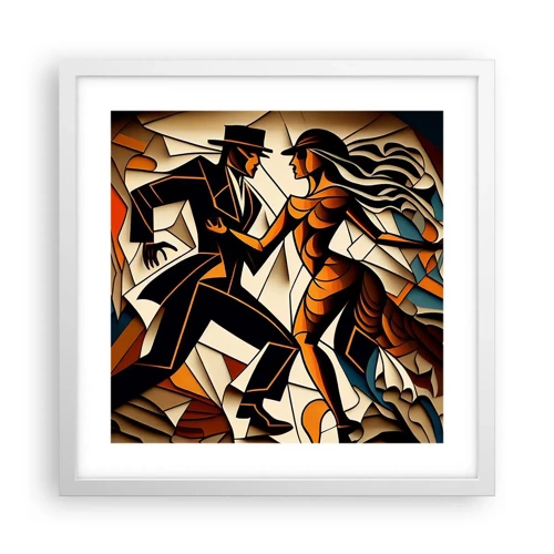 Poster in einem weißen Rahmen - Tanz der Passion und Leidenschaft - 40x40 cm