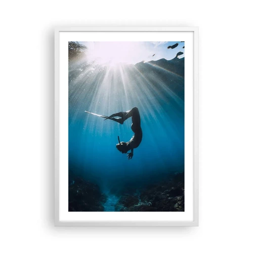 Poster in einem weißen Rahmen - Tanz unter Wasser - 50x70 cm