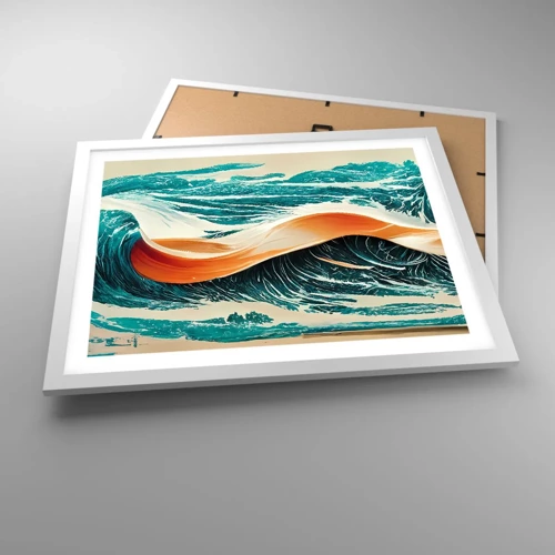 Poster in einem weißen Rahmen - Traum eines Surfers - 50x40 cm