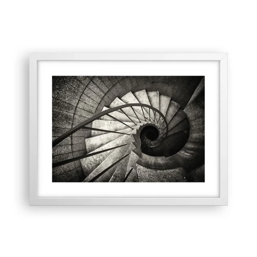 Poster in einem weißen Rahmen - Treppe hoch, Treppe runter - 40x30 cm