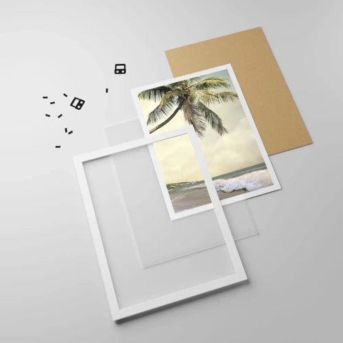 Poster in einem weißen Rahmen - Tropischer Traum - 30x40 cm