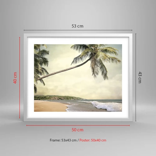 Poster in einem weißen Rahmen - Tropischer Traum - 50x40 cm