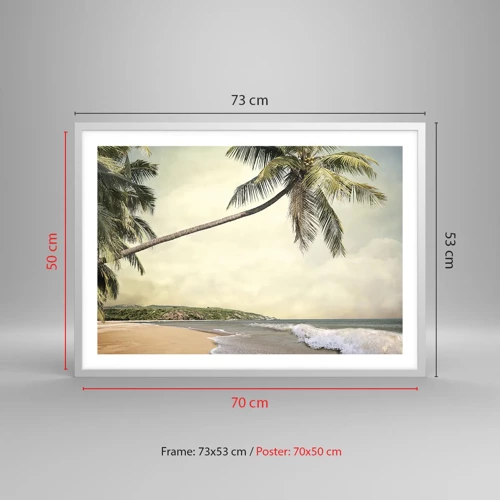 Poster in einem weißen Rahmen - Tropischer Traum - 70x50 cm