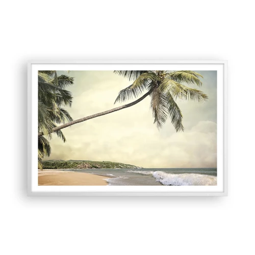 Poster in einem weißen Rahmen - Tropischer Traum - 91x61 cm