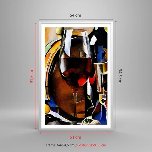 Poster in einem weißen Rahmen - Und die Welt nimmt Farben an - 61x91 cm