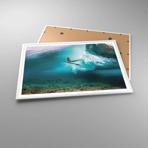 Poster in einem weißen Rahmen - Unterwasserwelt - 100x70 cm