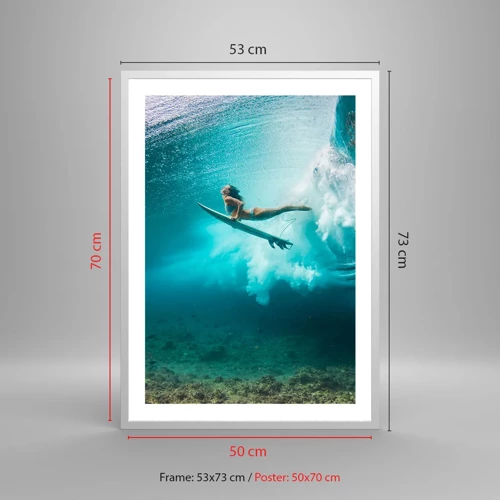 Poster in einem weißen Rahmen - Unterwasserwelt - 50x70 cm