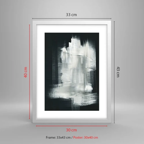 Poster in einem weißen Rahmen - Vertikal und horizontal gewebt - 30x40 cm