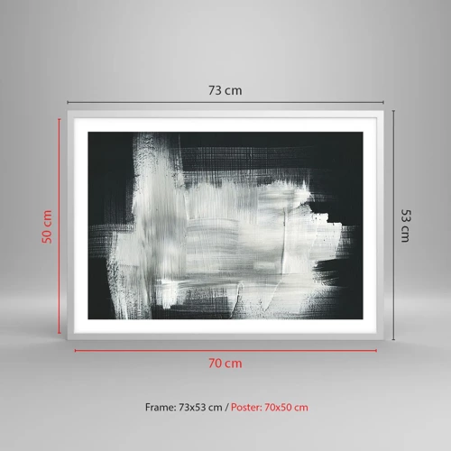 Poster in einem weißen Rahmen - Vertikal und horizontal gewebt - 70x50 cm