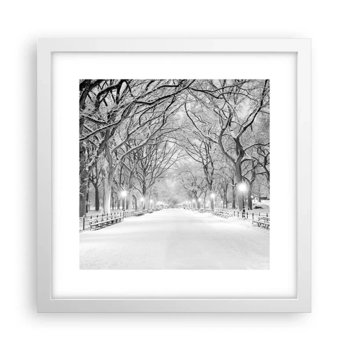 Poster in einem weißen Rahmen - Vier Jahreszeiten - Winter - 30x30 cm