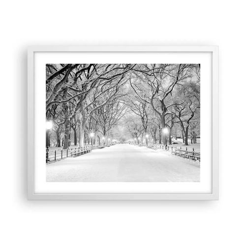 Poster in einem weißen Rahmen - Vier Jahreszeiten - Winter - 50x40 cm